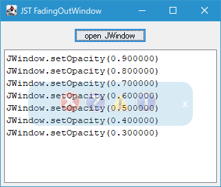 Swing/FadingOutWindow screenshot