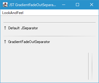 Swing/GradientFadeOutSeparator screenshot