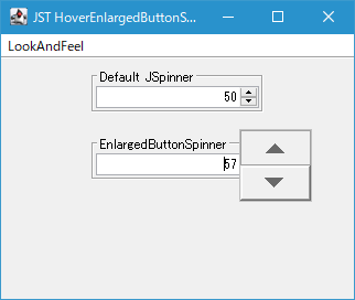 Swing/HoverEnlargedButtonSpinner screenshot