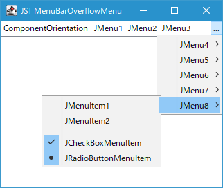 Swing/MenuBarOverflowMenu screenshot