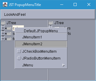 Swing/PopupMenuTitle screenshot